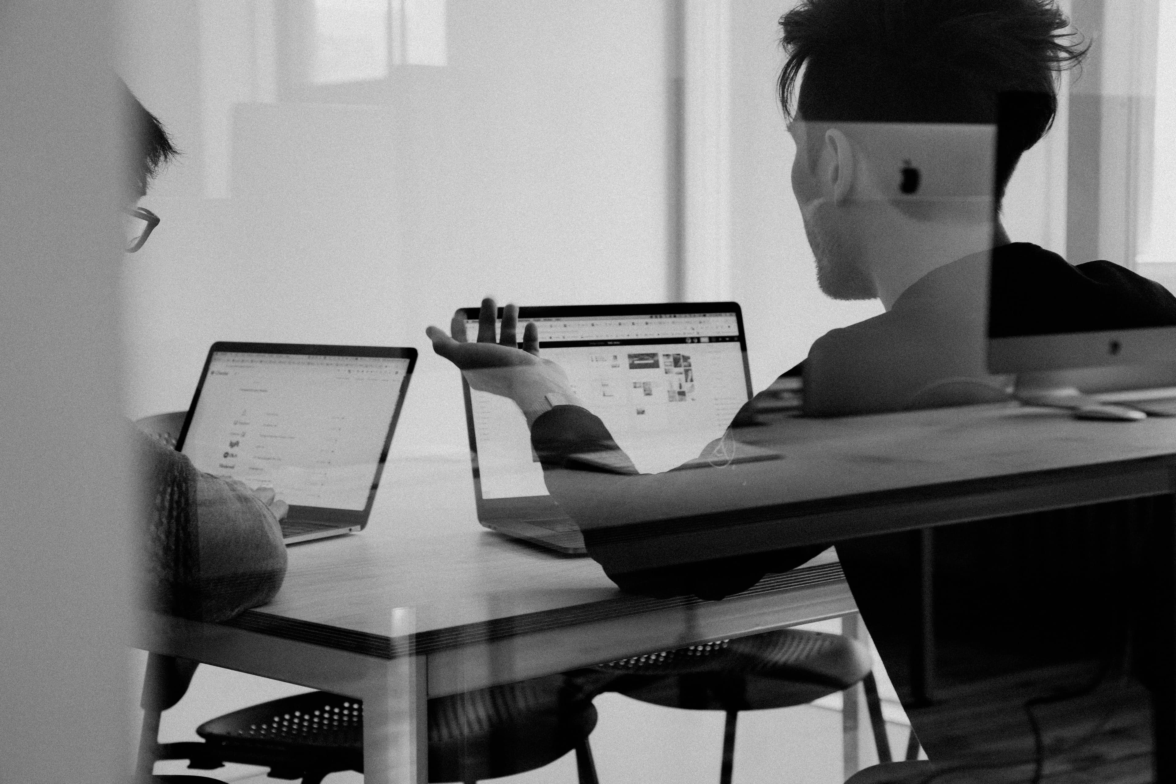 Tech professionals collaborating